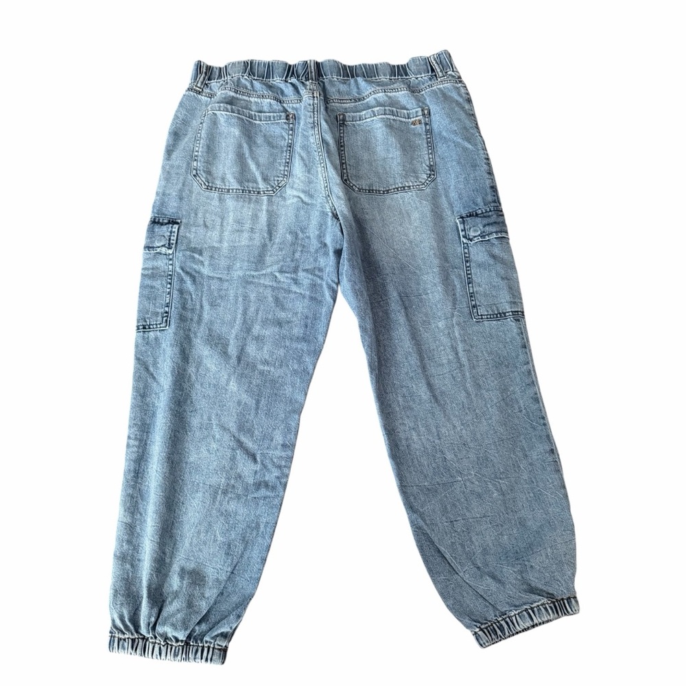 American Eagle High Rise Jean Cargo Jogger Pants 14 short 100% cotton - Picture 3 of 5
